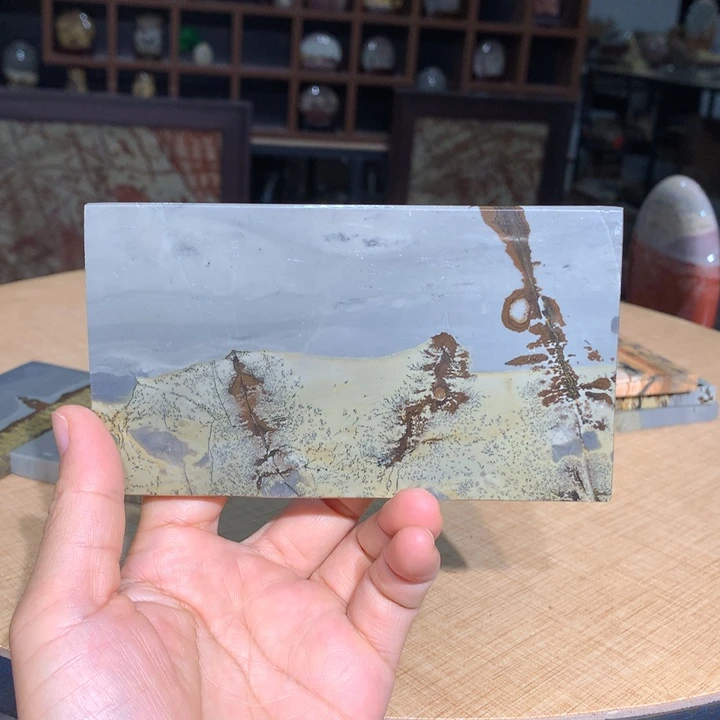 风**扬，广西国画石摆件，收藏观赏