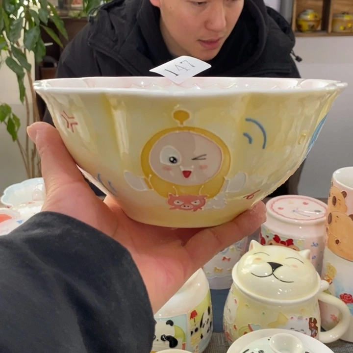 杯景德镇釉下彩手绘