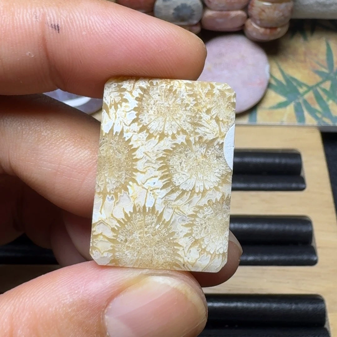 竹***签硅化玉纯天然色有机玉石保真色未镶嵌