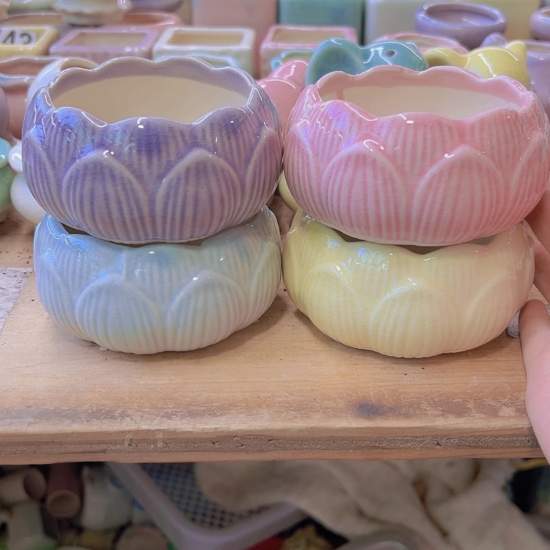 陶瓷花盆当场满12包邮