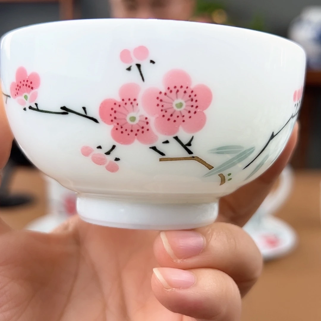 玉泥翠竹红梅主人杯