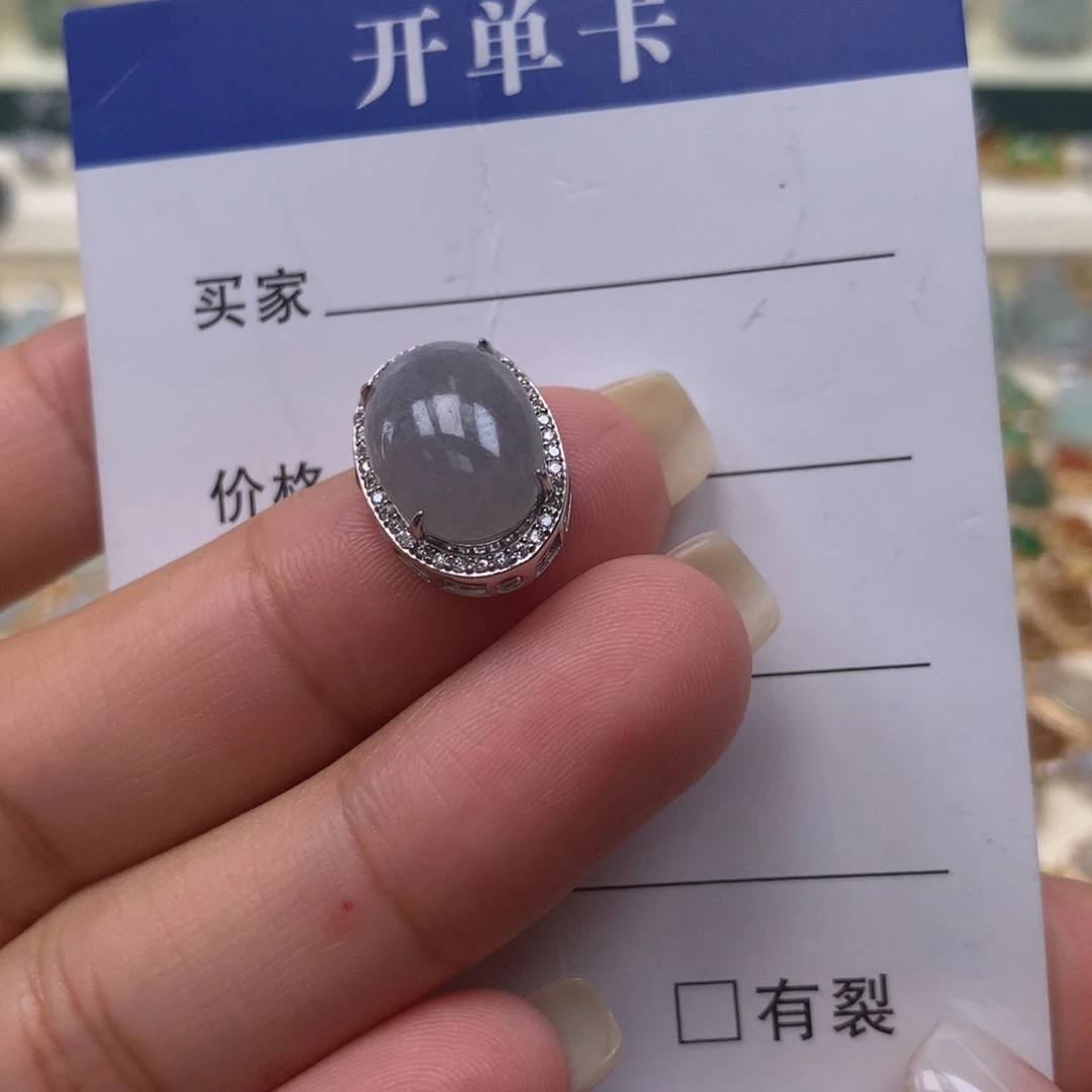 颈饰银S925镶嵌翡翠