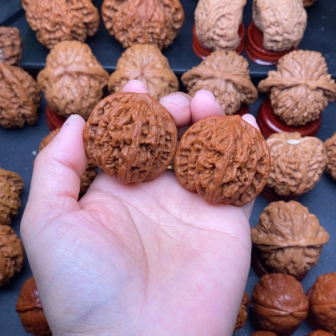 把件文玩核桃39虎头色差介意勿拍