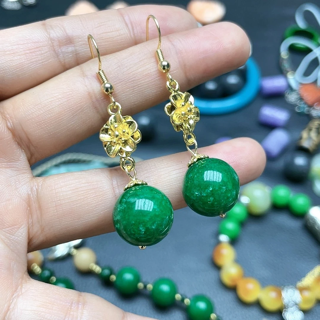 【闪购商品】翡翠未镶嵌耳饰