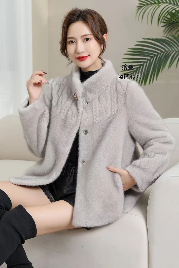 【拾叁优选】海宁设计师韩版时尚冬季加厚妈妈装女士外套213#