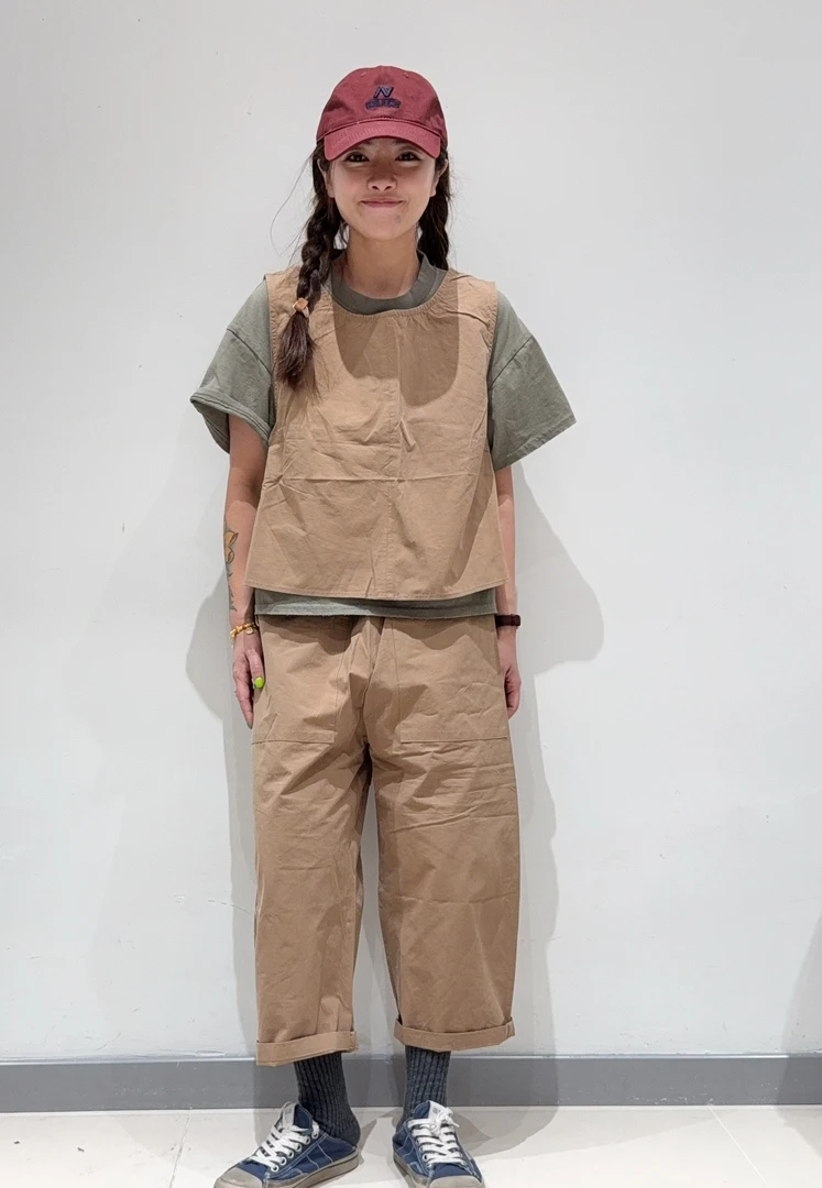 夏小朵 薄款三色休闲马甲九分裤套装 时尚百搭宽松潮流套装