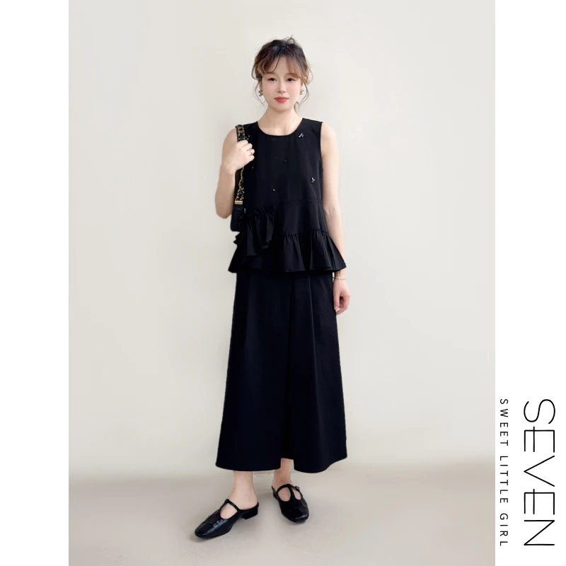 161黑天鹅⑧七七146小个子法式小众遮肉显瘦黑色半身裙女夏小美说