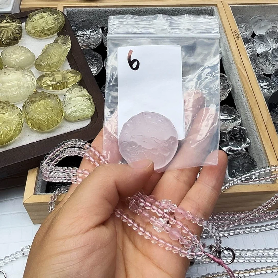 未镶嵌颈饰水晶粉水锦鲤6