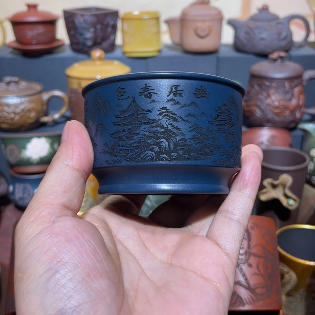 原矿紫砂手工主人杯
