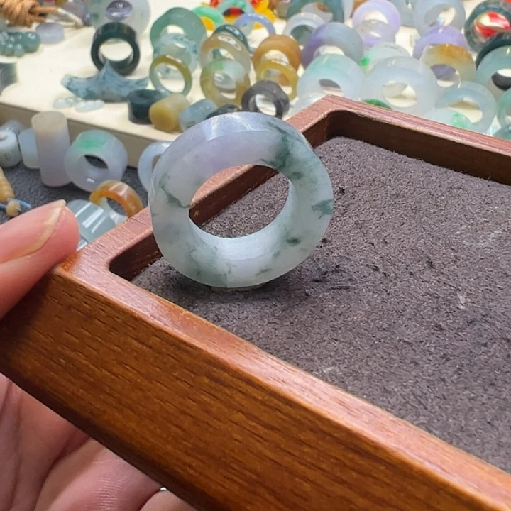 定制翡翠未镶嵌翡翠戒指12-20