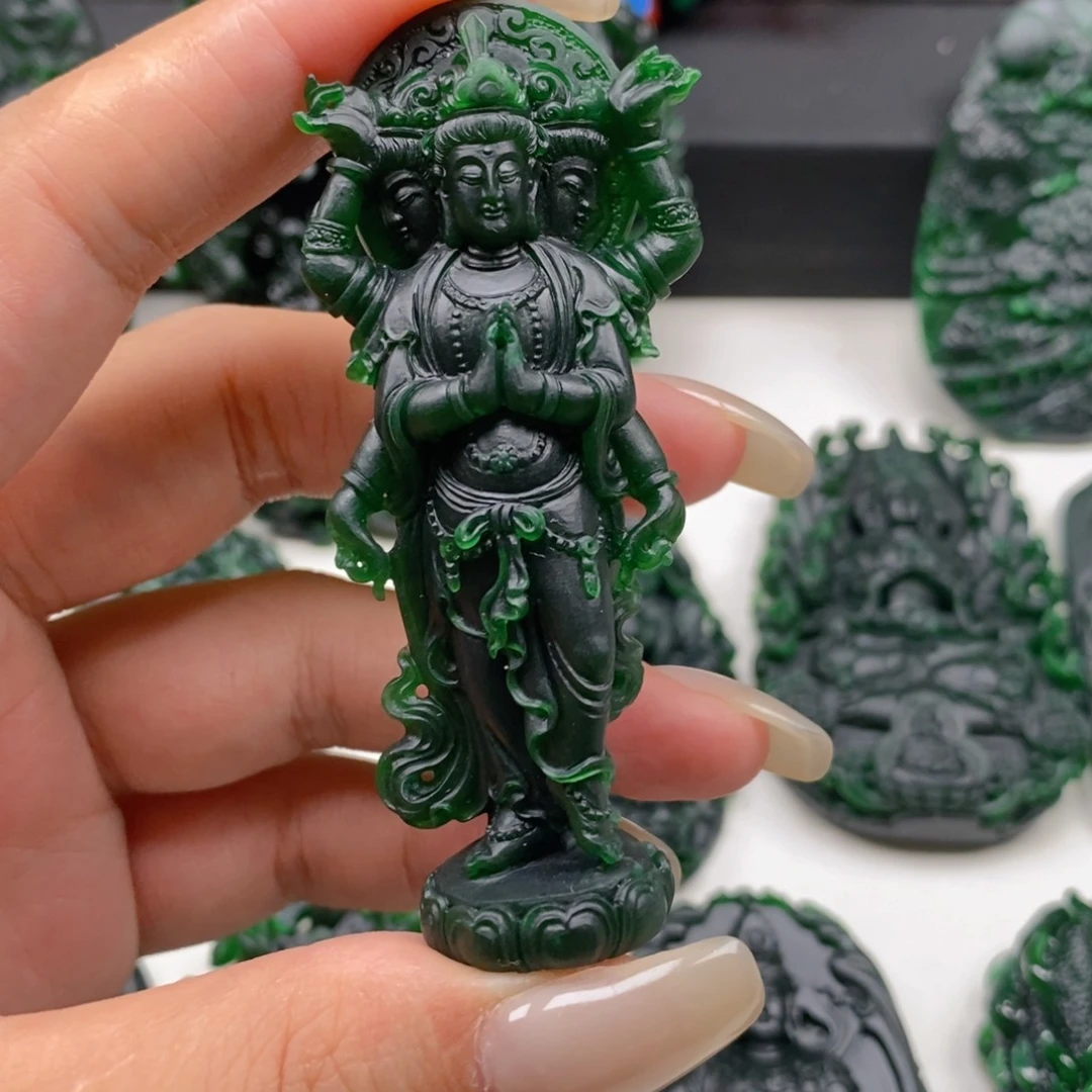 放***过未镶嵌定制翡翠千手