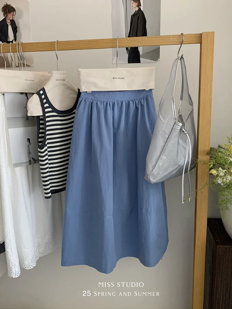 密思@33113 韩系简约百搭半身裙 6-12