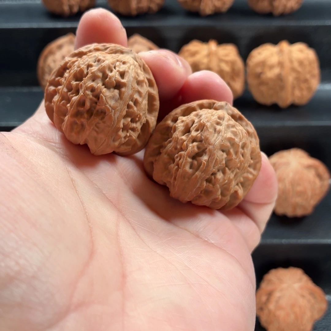 咪***财把件桃核山地原生态白狮子38