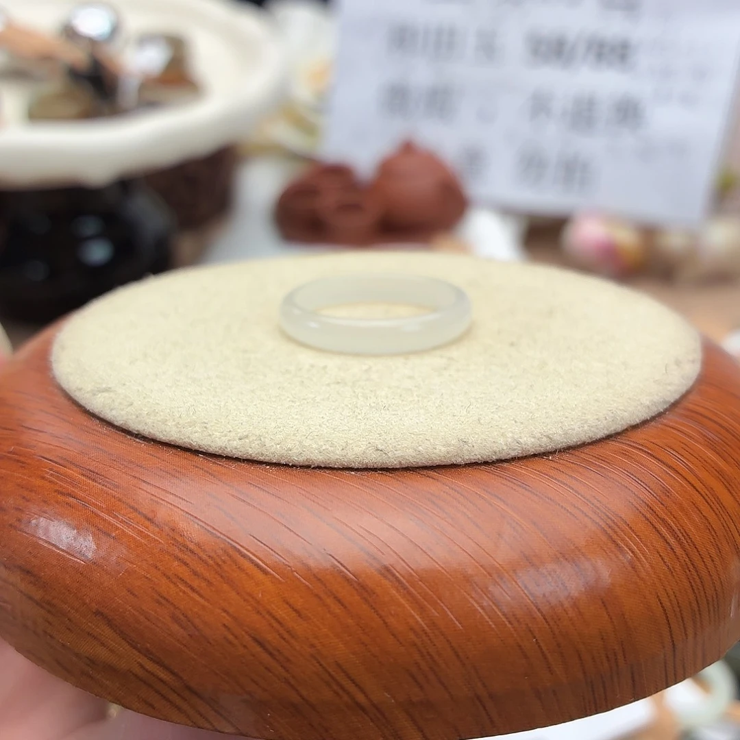 从***过和田玉（糖玉）戒指未镶嵌x21冰透白19.2不退换