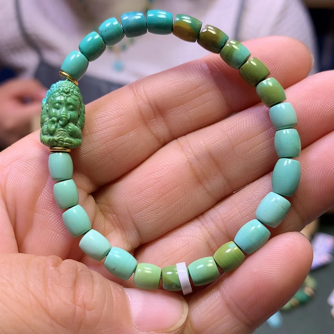 绿松石18K金镶嵌单圈