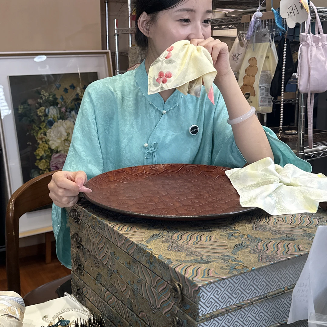 绿色卷草面料罗上衣桑蚕丝上衣