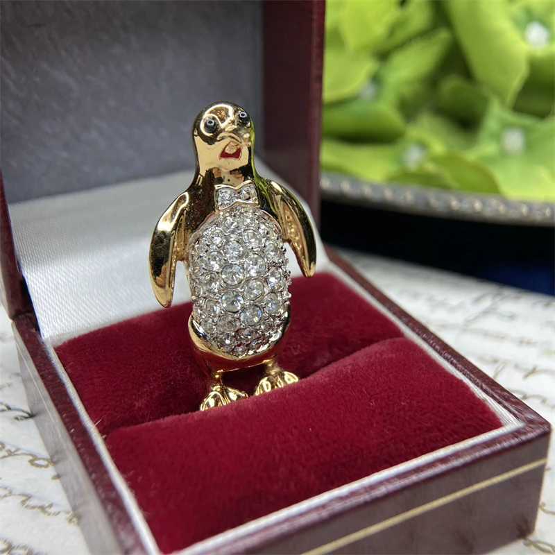 合金胸针 D'ORLAN密镶企鹅胸针2-24【2071111-048】