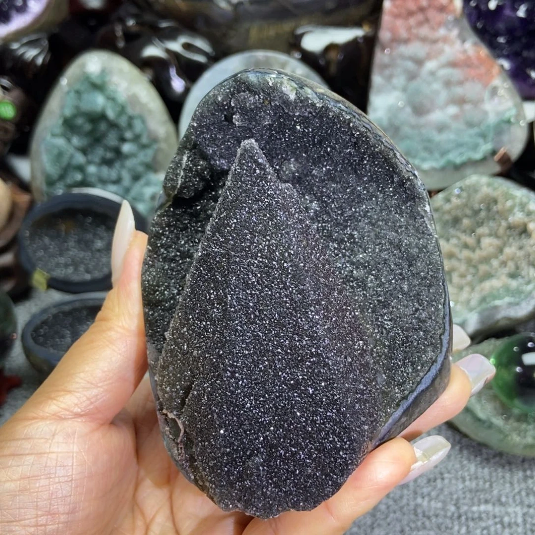 摆件紫晶未镶嵌水晶