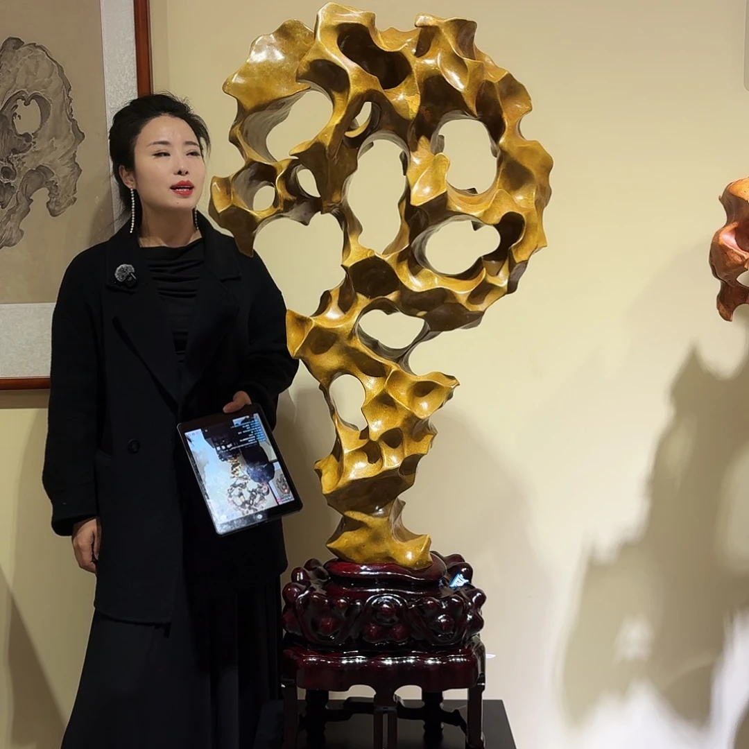 太湖石摆件，高1.33宽60