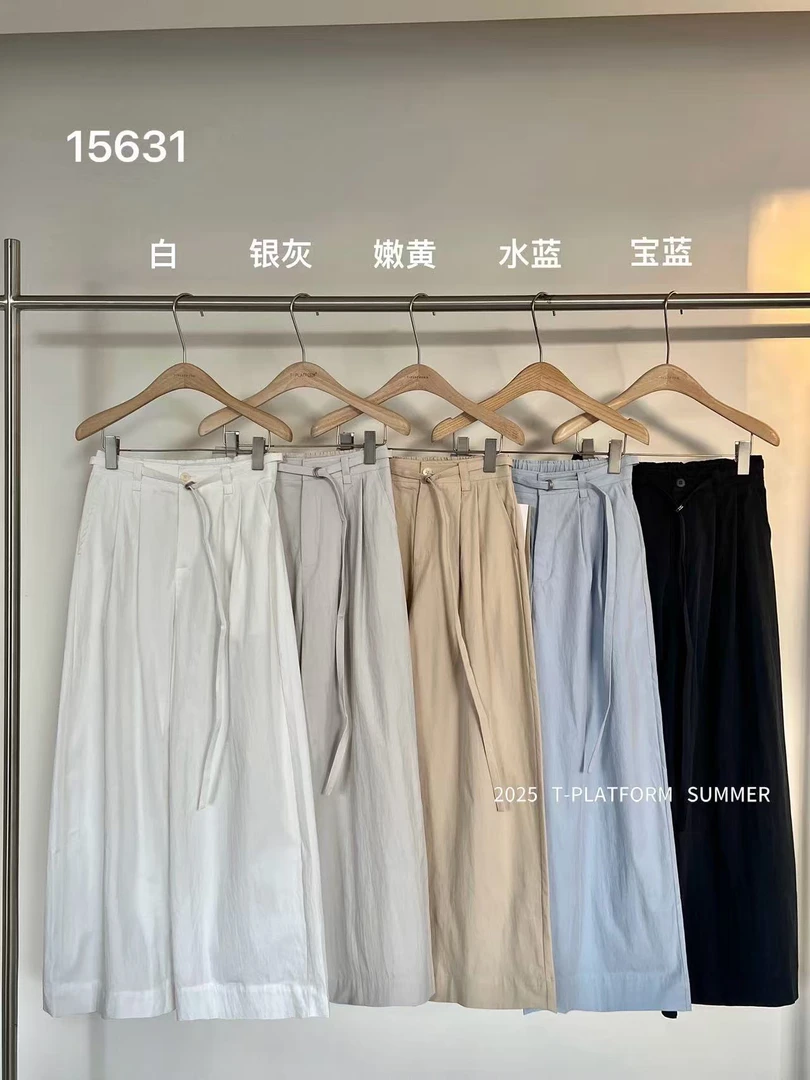 TT福（1tt15631#）有腰绳！韩系阔腿休闲裤6-3