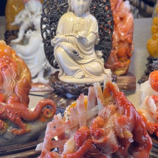 双***奶寿山石印石摆件非常好看