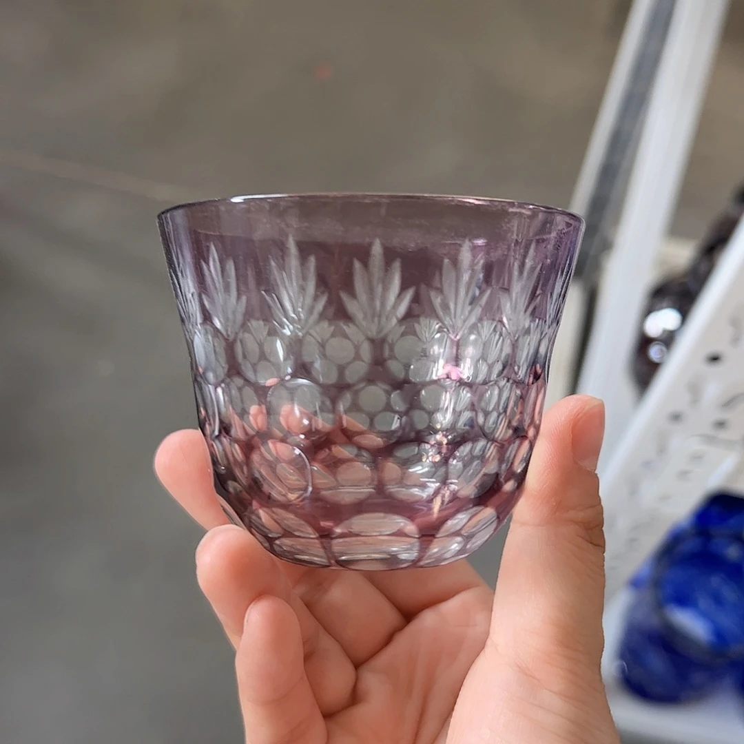 水晶玻璃高脚款微瑕一个