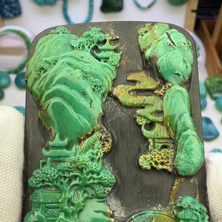 菜籽绿雕刻吊坠40.1m兰