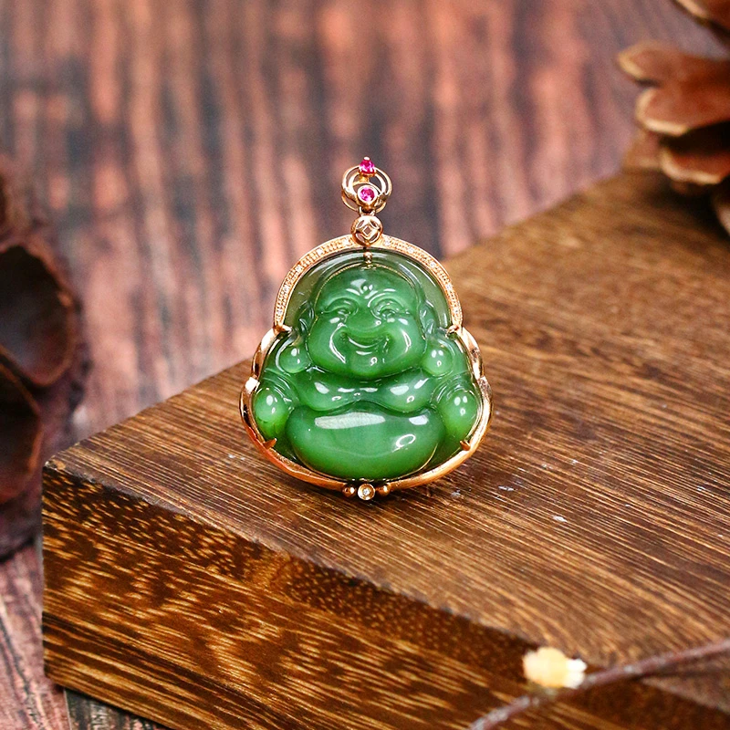 和田玉吊坠佛公【9043AX】