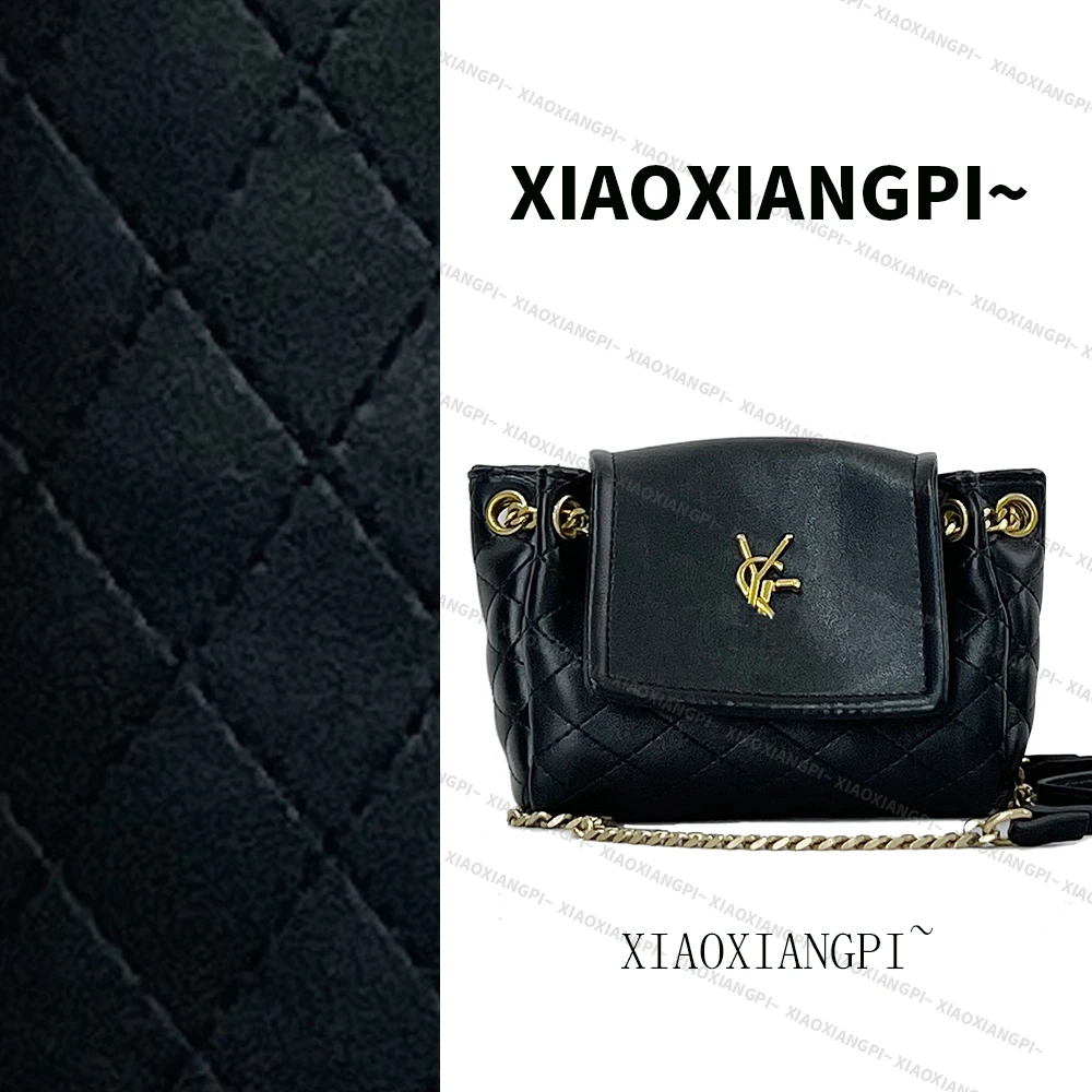 2025早春新款高级感托特包菱格链条女包小废包简约休闲包/黑色