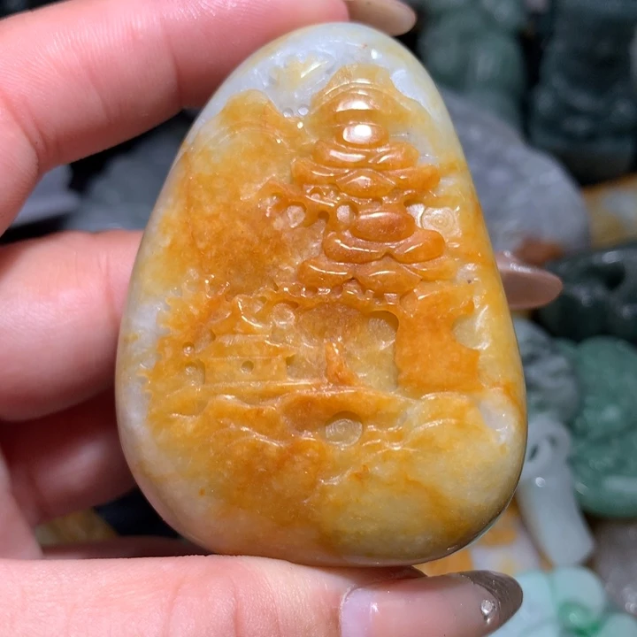 翡翠未镶嵌颈饰保真天然A货翡翠