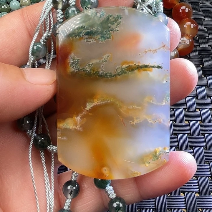 挥***鱼玛瑙/玉髓颈饰未镶嵌