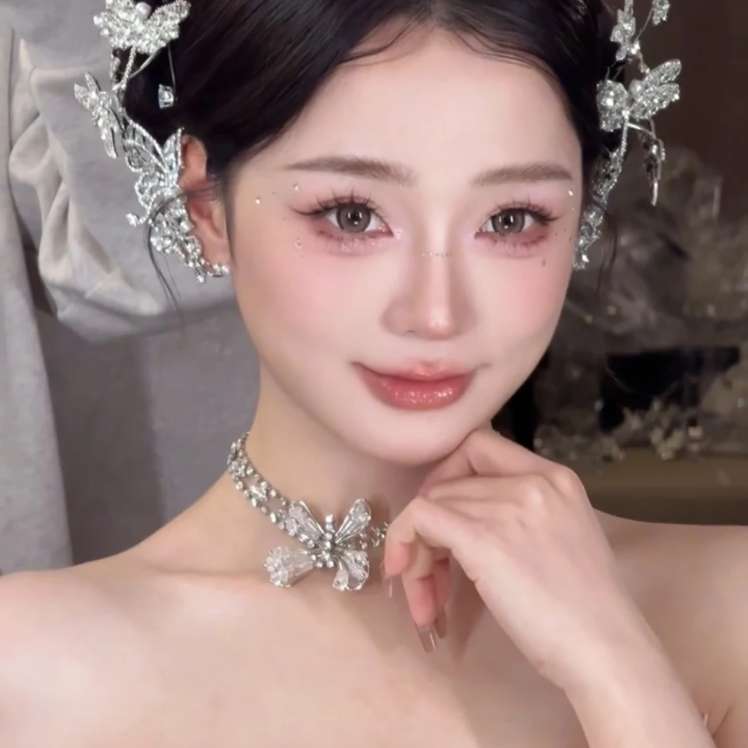 新款白纱新娘饰品礼服婚纱配饰皇冠配饰精灵耳挂