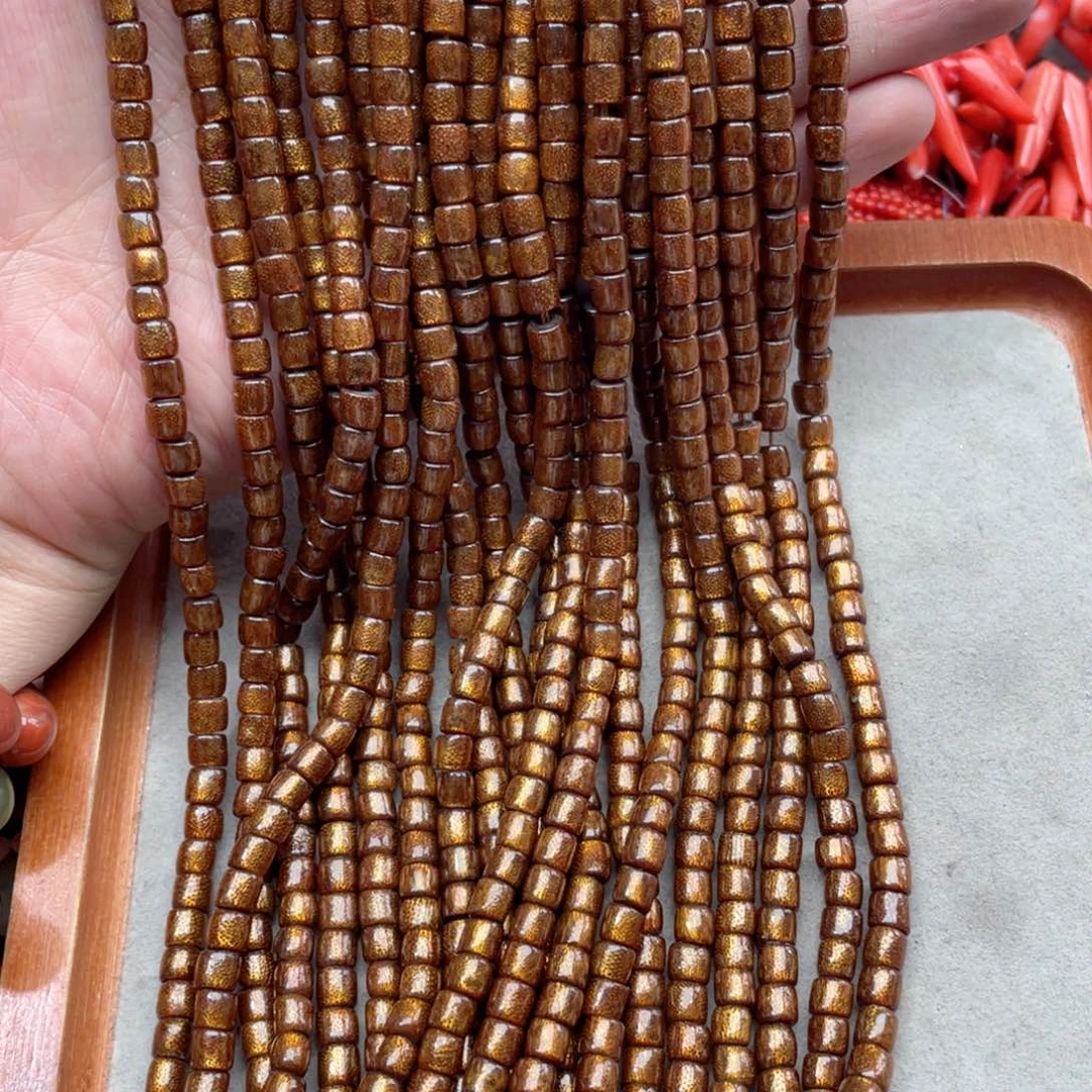 玛瑙/玉髓合金珠宝半成品一条6mm金柳