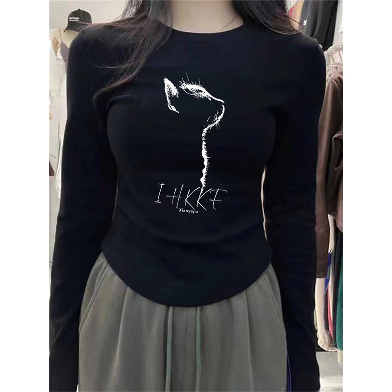 美式vintage德绒加厚长袖T恤女秋冬季磨毛保暖内搭修身打底衫上衣