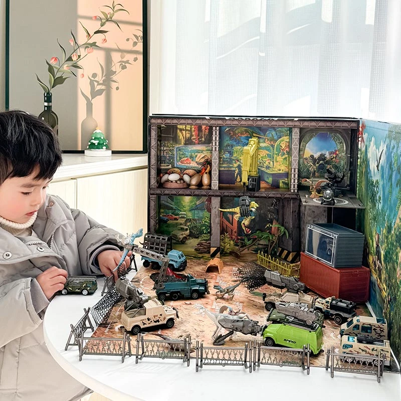 labif恐龙狩猎者儿童玩具车男孩合金车小汽车圣诞新年礼物3-6-8岁