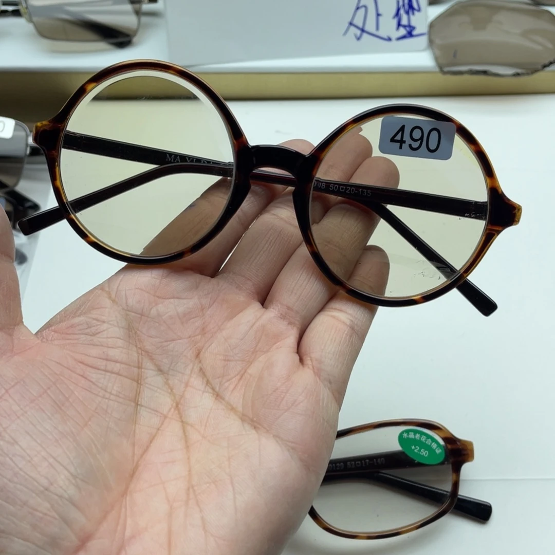 茶水晶复古圆 490