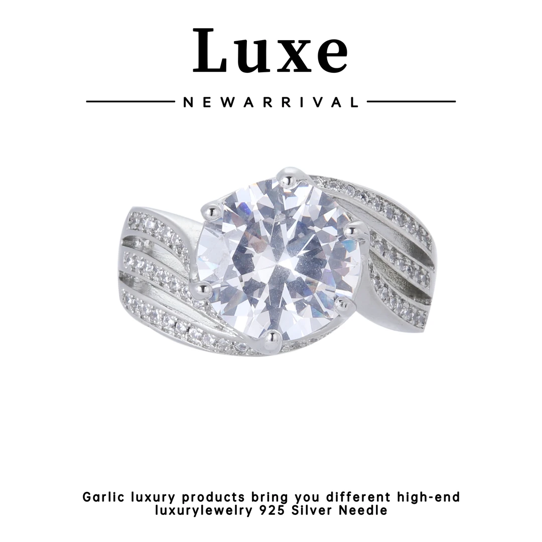 铜合金合成锆石戒指 【琴愿为你】高端优雅贵气女戒指YJ150627