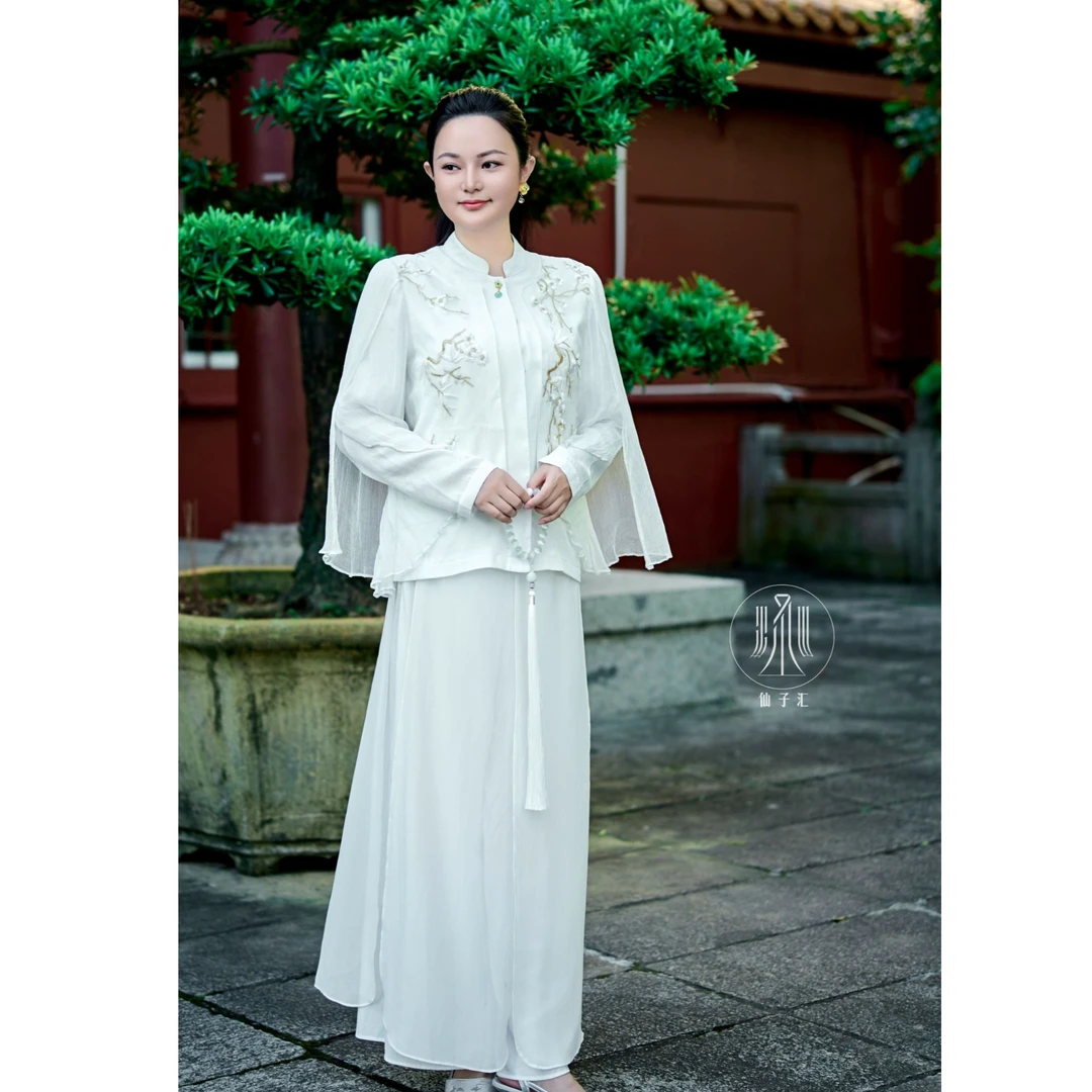 仙韵常服-复古中国风开衫立领古装仙气中式女装