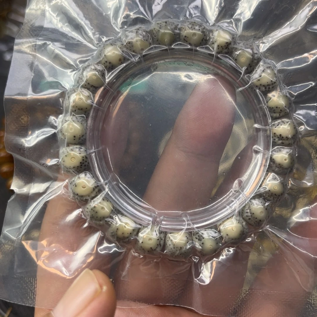 微***力手串星月菩提10✖️9手雕凤眼 大留白 石玉 单圈