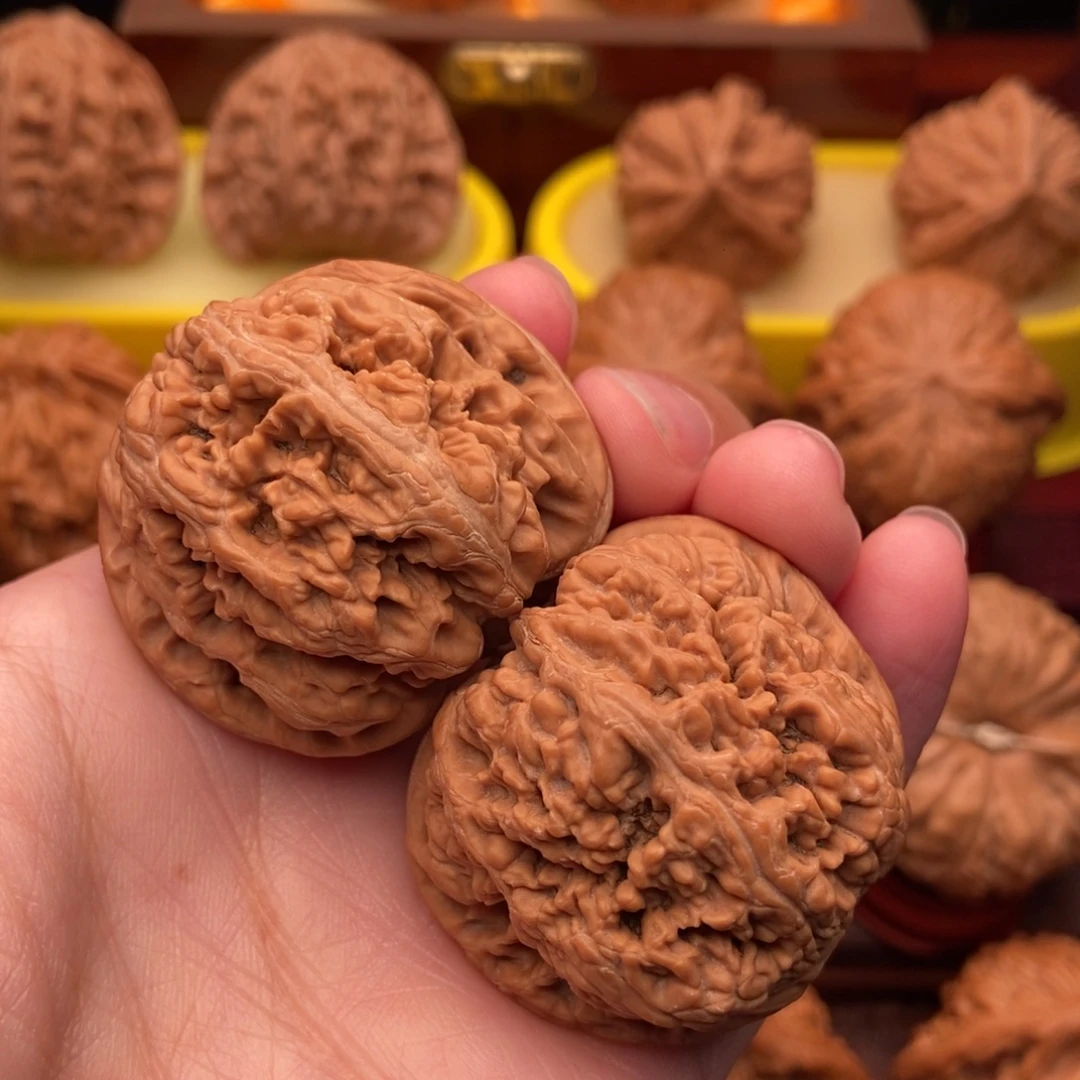 爱***呀把件文玩核桃精品大粗筋40