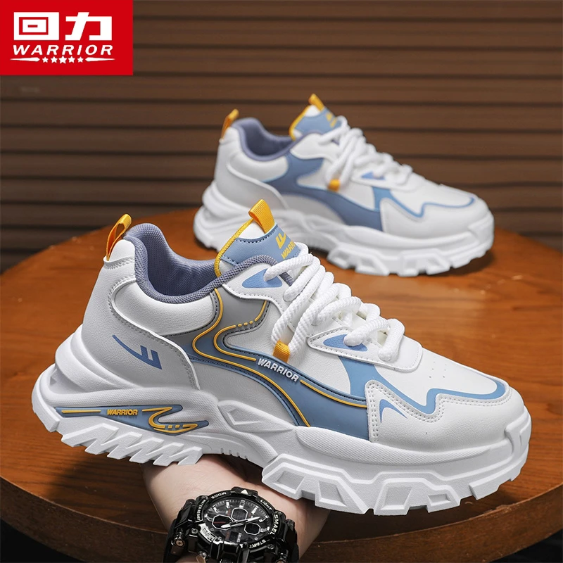 回力男鞋冬季新款爆款厚底增高耐磨时尚休闲鞋百搭系带潮流老爹鞋