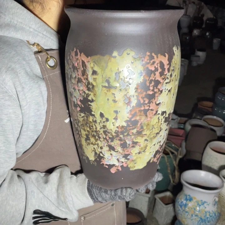 紫砂花盆口20高33正品正品