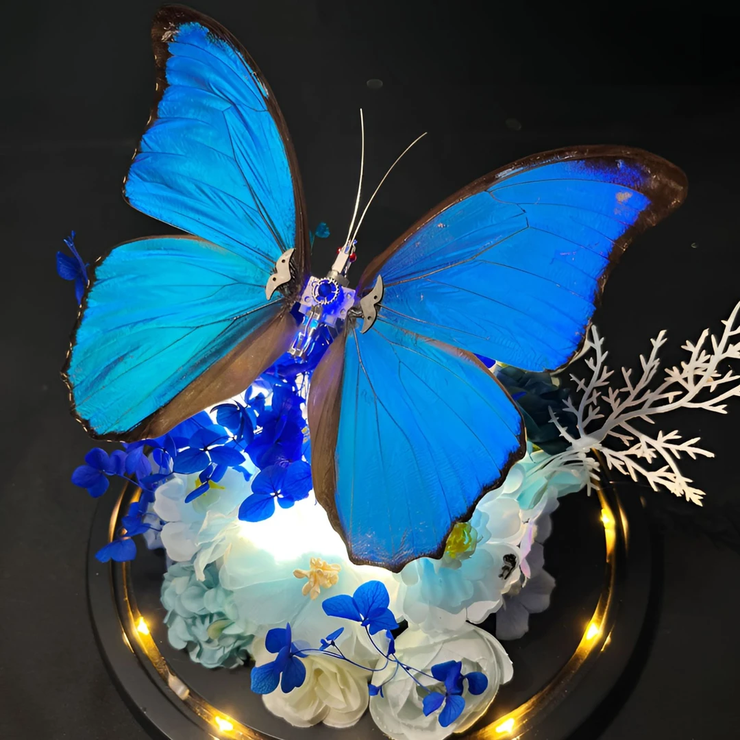 机械蝴蝶成品可动适合作为情侣礼物创意手工卧室摆设