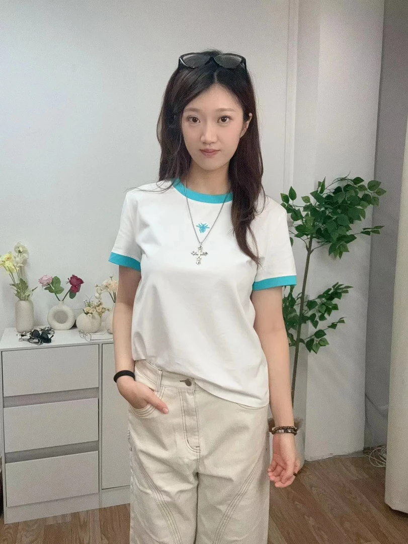 【依萍家】天空之城时尚百搭潮流设计感T恤MM0082DX