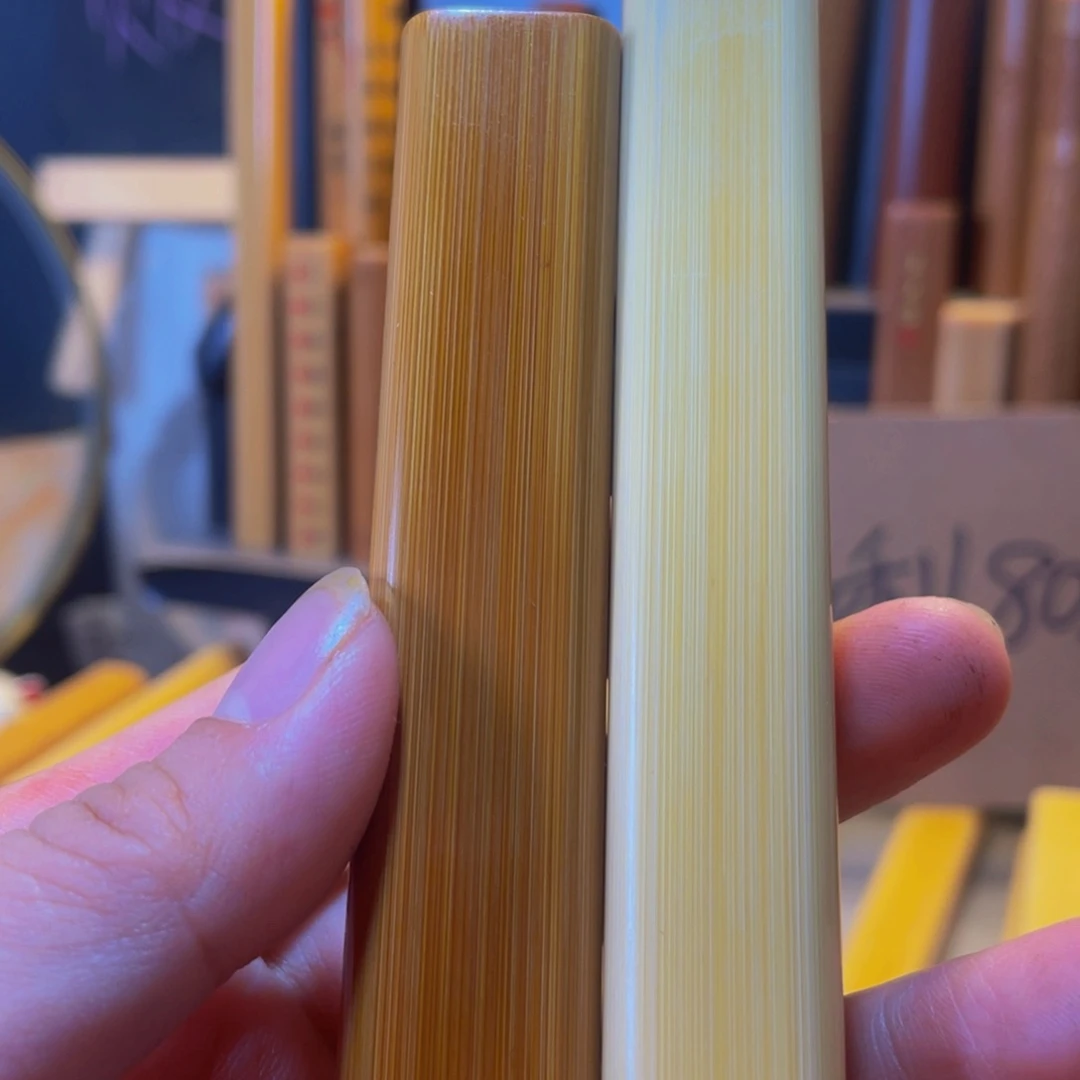 手工实心玉竹手把件