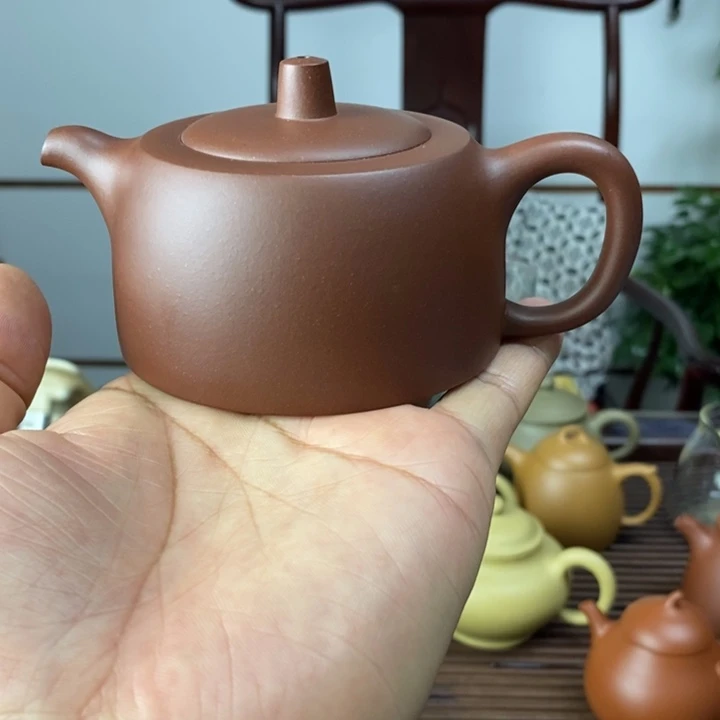 紫砂茶壶北***º井栏，半手工，底槽清，