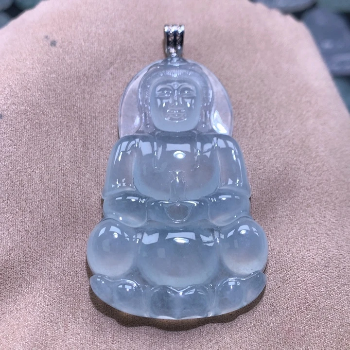 翡翠18K金镶嵌颈饰缅甸翡翠