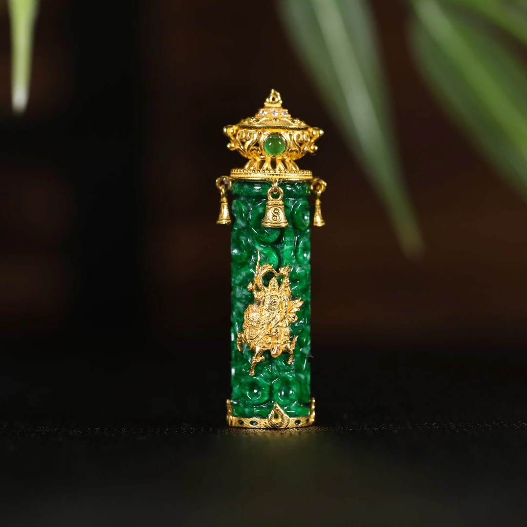 翡翠殷元帅18K吊坠X34002