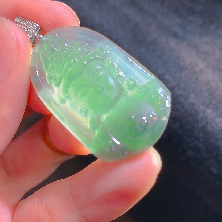 【闪购商品】翡翠颈饰银S925镶嵌翡翠