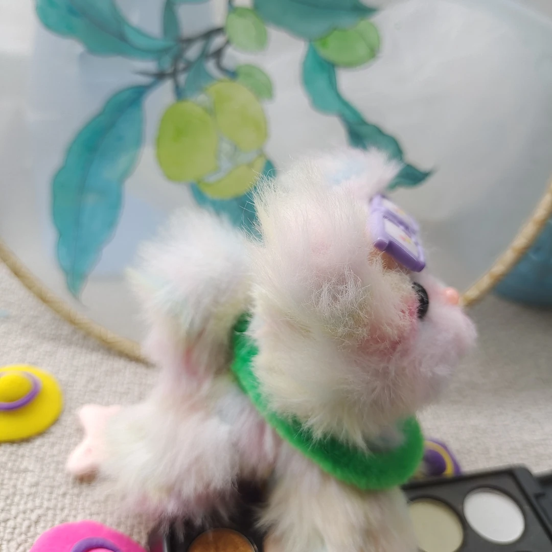 纯手工扭扭棒仿兔毛成品玩具小猫